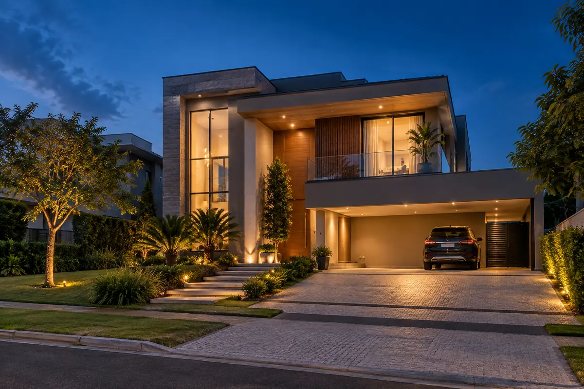 Residência contemporânea, representando regulação de sinistros residenciais